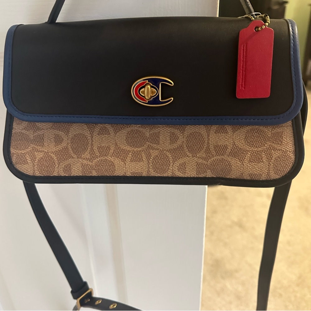 Coach Black and Tan Crossbody Bag